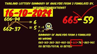 16-10-20204 Thailand lottery Summary of Analysis from 2 fomula(s) by, informationboxtickrt