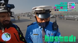 | GOT CAUGHT BY TRAFFIC POLICE |