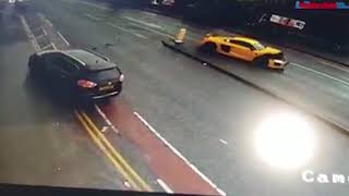 £110k Audi R8 tosses family car into the air with three kids inside in horror crash caught on CCTV