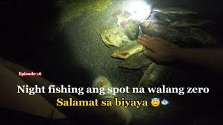 Night fishing || fresh water fishing Tilapia bangus, salamat sa biyaya