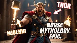 Thor and Mjolnir Norse Mythology Epic