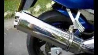 fzr 600 r dual MTC exhaust before and after