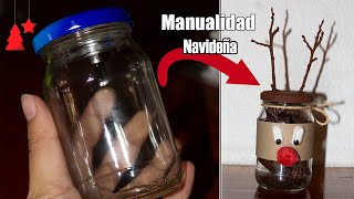 Manualidad navideña con un frasco / DUELCERO NAVIDEÑO Fácil y económico #navidad2022 - it's Me Skay