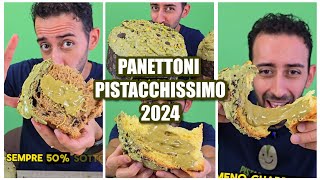 Panettone Pistacchissimo 2024 - Doppia Crema  di Pistacchio - Impasto Semplice o al Cioccolato