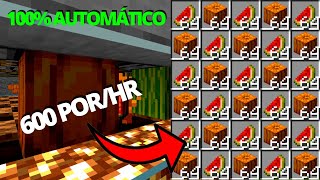 FARM DE MELANCIA e ABÓBORA AUTOMÁTICA no MINECRAFT 1.19+ (java/bedrock/PE/xbox/ps4/)