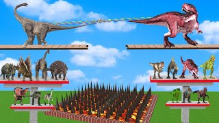 Prehistoric Herbivore Dinosaurs vs Prehistoric Carnivore Dinosaurs Tug of War Animal Revolt Battle