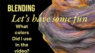 Blending fiber/colors on the drum carder #yarntube #spinningyarn #spinning