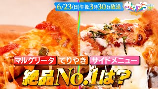 ６月２３日（日）午後３時３０分「日曜もサタプラ！三大宅配ピザひたすら試してランキング＆世界に誇るメイドインジャパン見学ツアー」