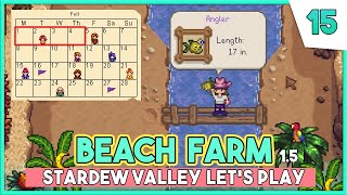 Legendary Fish | Stardew Valley 1.5 Beginner's Guide LP 🐚 Beach Farm Ep.15