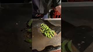 Best edamame! With garlic cooked on a teppan at an izakaya in Sangenjaya. #japanesefood