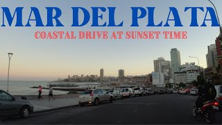 Sunset Drive Along the Enchanting Coast of MAR DEL PLATA | Scenic Journey