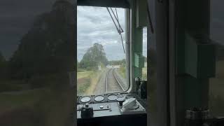 View of the line/ride from the back of a DMU on the Chinnor railway September 24.