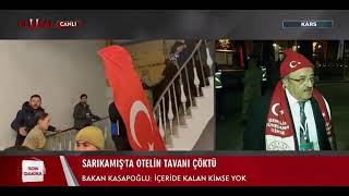 Kars Sarıkamış’ta Otelin Tavanı Çöktü: Yaralılar var "VİDEO HABER"