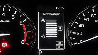 tutorial cara setting kecerahan layar speedometer avanza 2023 G | menyetel kontras layar speedometer