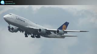 POUSO + DECOLAGEM DA RAINHA (BOEING 747-8i LUFTHANSA)