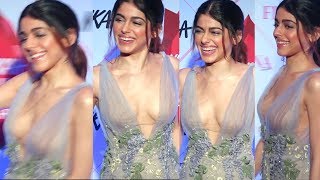 Alaia Furniturewalla Sexy In Transparent Soft Pink Gown at Awards Function