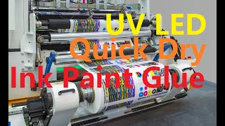 Quick Dry UV Ink Paint Glue using Highly Concentrated LED Light