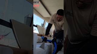 Cleaning a Yacht Beige Sectional Sofa in Miami!