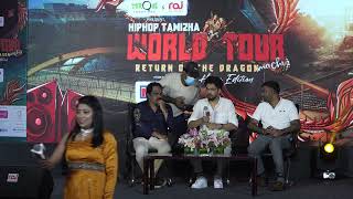 Hiphop Tamizha Aadhi's World Tour Return of the Dragon Press Meet at Coimbatore