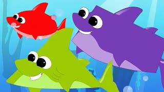 Five Hungry Sharks, Learning Video and Nursery Rhymes for Children