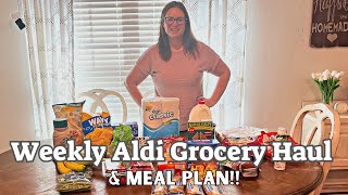 Another Aldi haul! | Weekly grocery haul and meal plan