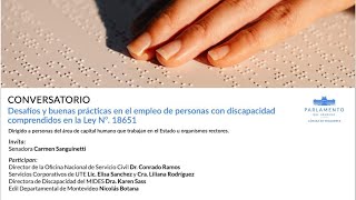 Desafío y buenas prácticas en el empleo de personas con discapacidad comprendidos en la Ley Nº18651