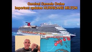 IMPORTANT CARNIVAL CRUISE NEWS #HurricaneMilton