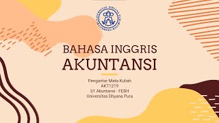 Pengantar Mata Kuliah Bahasa Inggris Akuntansi