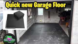 Installing a new garage floor for the Porsche