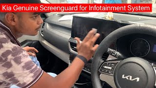 Kia Genuine Screen Guard Installation for Infotainment System #kiaseltos #kia