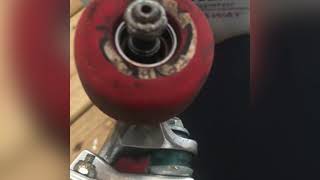 I was skating and my bearing broke