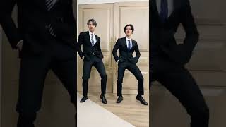 Men in black wellerman dance challenge✨ #kpop #nct #ten #johnny #wayV