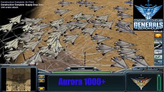 (ATTACKING  WITH 1000 AURORA)C&C Generals Zero Hour - Power of Aurora Alpha