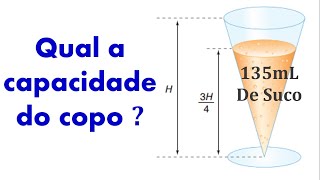 GEOMETRIA ESPACIAL ( CONE ) - Qual a Capacidade do Copo ?