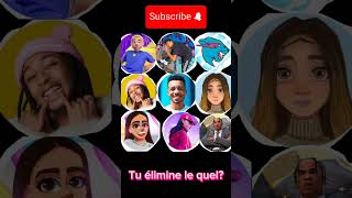 Tu élimine le quel? version youtuber #short #youtuber