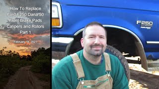 Part 1 How To Replace Ford F250 Dana 50 Front Brake Pads Calipers and Rotors