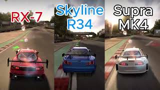 RX-7 VS Skyline R34 VS Supra MK4