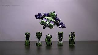 Stop Motion Transformers G1 Six Team Devastator