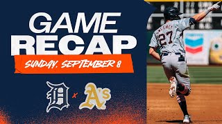 Game Highlights: Trey Sweeney HR, Tigers 6-Run 8th Inning to Earn Series Win | 9/8/2024