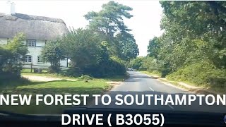 UK DRIVING - 9 | NEW FOREST TO SOUTHAMPTON | B3055 | BEAULIEU ROAD | MARCHWOOD BYPASS (A326) | BINU