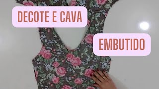 Uma dica rápida!! Como fazer decote e cava embutida..corpinho busto forrado!! #dicasdecostura #diy