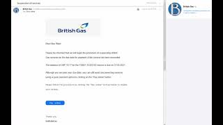 SCAM ALERT: British Gas Scam Email