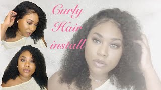 AFFORDABLE 13x6 CURLY LACE FRONTAL WIG| GLUELESS OPTION 💕