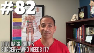 Low back Pain & Surgery, Who needs it?, Menta Chiropractic LLC in Milford, CT | Dr. Franco Menta