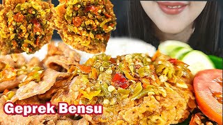 ASMR AYAM GEPREK BENSU LEVEL 15 + KULIT AYAM CRISPY | ASMR MUKBANG INDONESIA