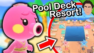 NEW Pool Deck Updated Project in Animal Crossing New Horizons!