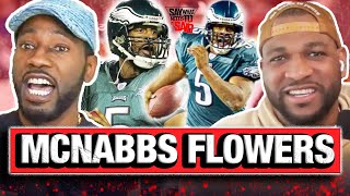 Asante Give Donovan McNabb His Flowers