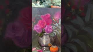 #art #shortvideo #painting #artist #flowers #stilllife #arttutorial #oilpainting #shorts #rose