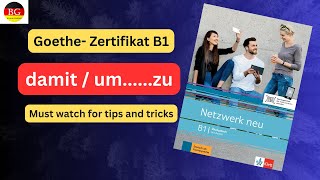 Damit / um...zu | B1 Grammar | B1 | damit | um...zu