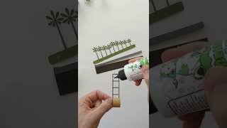 umbrella.plant mini craft tutorial - cricut svg template for fake plant for dollhouses